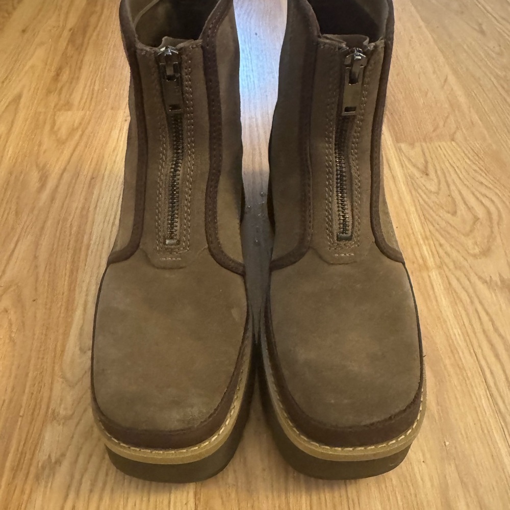 Ugg City Func Brown Suede Zip-Up Boots